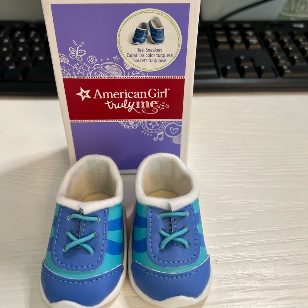 American Girl. Teal sneakers. New in box.
